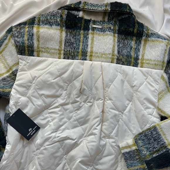 NWT Andrew Marc Sport Plaid Shacket - Picture 7 of 7